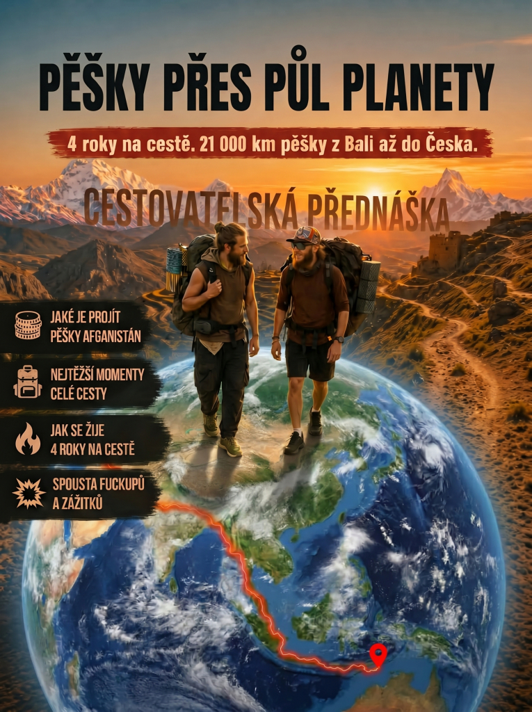 Pěšky přes půl planety: z Bali do Česka I 8. 10. 2026